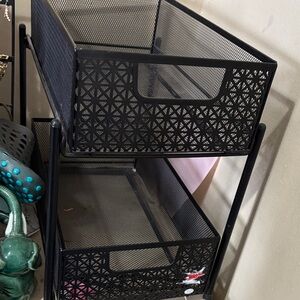 Black Metal Storage Bins
